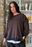 Sunday Morning Chill Sweatshirt Black & Chestnut